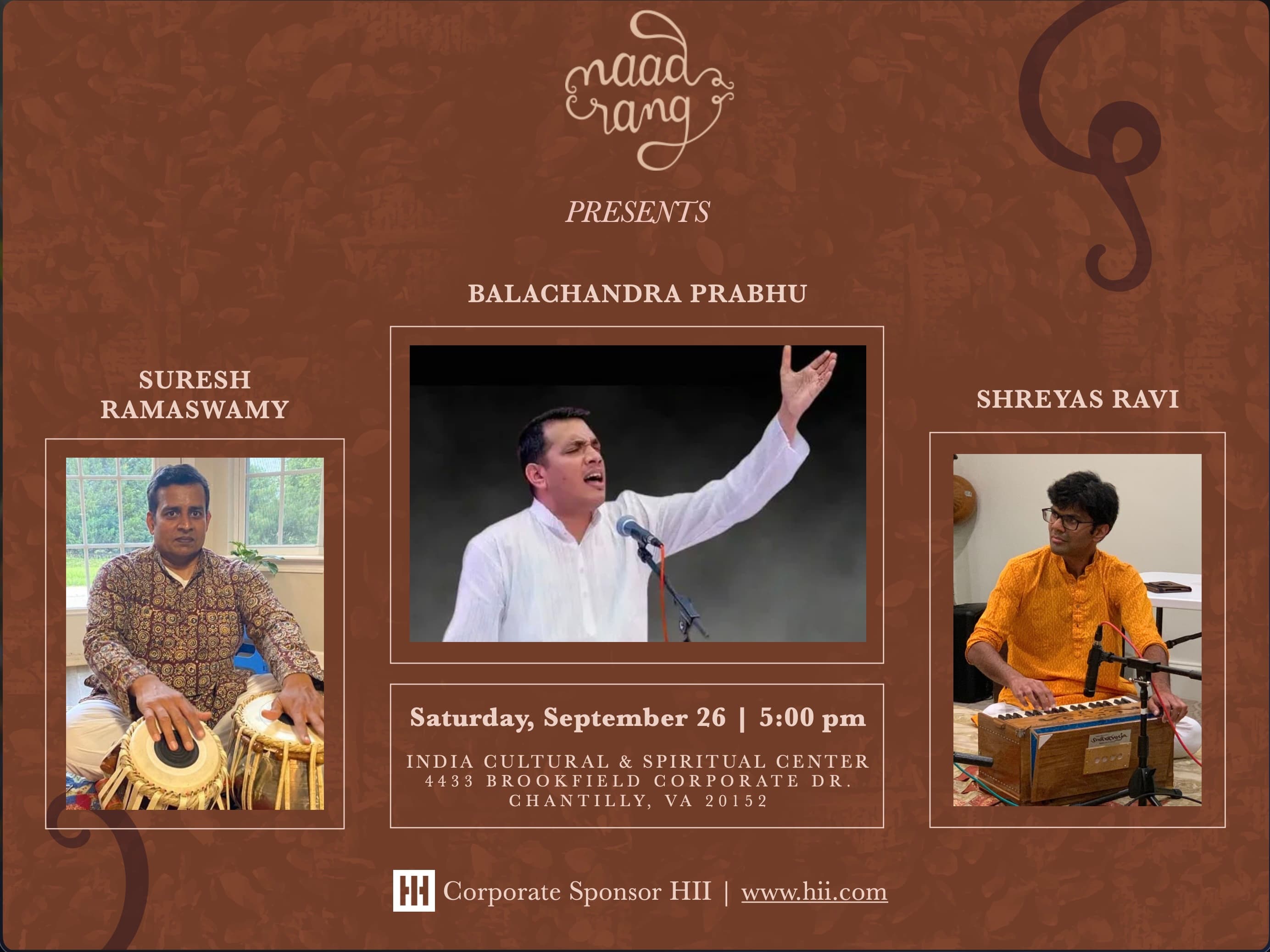 Naadrang presents Balachandra Prabhu - Hindustani classical concert, September 26, 2026